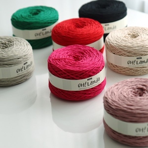 crochet thread wholesale OH Landa Combed Cotton Crochet Yarn for Hand Knitting 200g Ball Hand Knitting Yarn <b>thick</b> yarn - Product Image 4