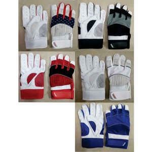 Gants de frappe de baseball en cuir/polyester/coton de haute qualité, respirants, ambidextres, pour adultes, sports - Product Image 1