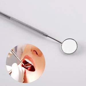 BAFA SURGICAL INSTRUMENTS Espejos bucales dentales de doble cara de acero inoxidable plateado, autoclavables, con agarre ergonómico para pestañas - Product Image 4