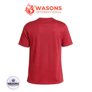 T-shirt décontracté pour homme WASONS INTERNATIONAL, rouge, 100% coton jersey 180g, col rond, manches courtes, coupe classique, personnalisable - Product Image 2