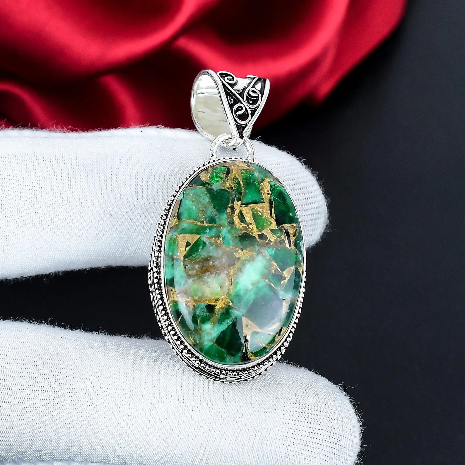 Green, Blue-Green, Gold Matrix