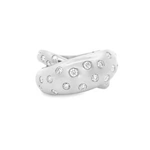 Anillos Solitarios Cruzados con Diamantes Cultivados en Laboratorio de Corte Redondo Personalizados, Venta al por Mayor de Oro de 14k y 18k - Product Image 3