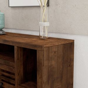 Bridgevine Home Sausalito Console per TV da 64 pollici non è richiesto alcun assemblaggio finitura whisky per TV fino a 70 pollici - Product Image 4