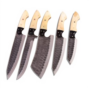 Juego de Cuchillos de Cocina Hechos a Mano de Acero Inoxidable 12C27, Afilados, de Espiga Completa y Ligeros, Ideales para Tareas Diarias de Cocina - Product Image 1