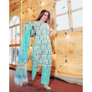 Conjunto de Traje Floral Saffiano XS con Kota Doriya - Product Image 1