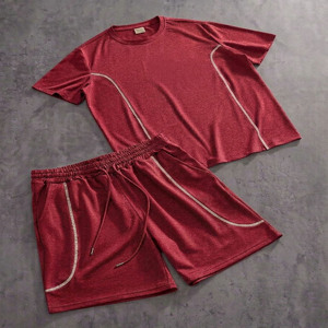 Traje de Pantalones Cortos de Algodón Suave para Hombre de Jacquard Enterprises, Camisa Transpirable con Pantalones Cortos con Cordón, Perfecto para Clima Cálido - Product Image 1