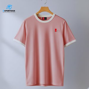 Men <b>Ringer</b> <b>T</b>-<b>Shirt</b> 100% Cotton 180 GSM Contrast Collar Custom Logo Retro Style Tee - Product Image 1