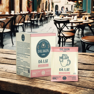 Café moulu en sachet refermable Dalakon Da Lat Arabica torréfaction moyenne, goût acide, café filtre décaféiné en boîte - Product Image 2