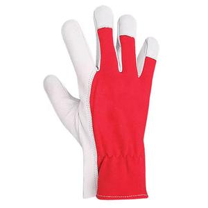 Cow Grain Leather Anti-static Anti-Slip Silicone-free 4 Mil Thick Assembly Work <b>Gloves</b> Interlock Cotton Fabric Back <b>Gloves</b> - Product Image 5