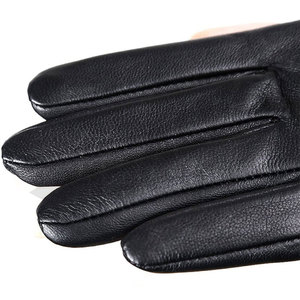 Guantes de Cuero de Invierno para Hombre y Mujer, Guantes Cálidos para Ciclismo y Conducción al Aire Libre, Negros, Venta al Por Mayor Transfronteriza - Product Image 3
