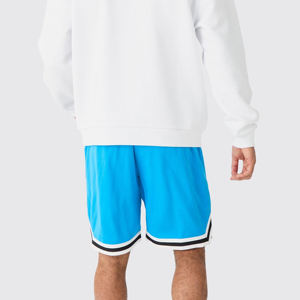 Shorts de basket-ball pour hommes, logo personnalisé, broderie, séchage rapide, shorts de basket-ball en mesh avec poches - Product Image 3