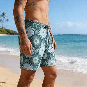 กางเกงชายหาดชายน้ำหนักเบา แห้งเร็ว พร้อมเชือกผูกปรับได้สำหรับวันหยุดฤดูร้อน - Product Image 3