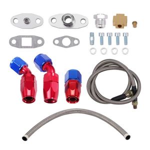 T3 T4 T04E Universal Turbocharger Kit with Type RS BOV Blow off Valve and Oil Feed Return Line Including Essential Parts - Product Image 3