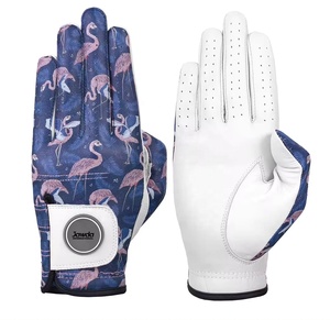 Wholesale Customized Logo Cabretta Sheepskin Leather Left Hand Golf Gloves Hand Grips Breathable Full Finger Men Sports <b>Velcro</b> - Product Image 6