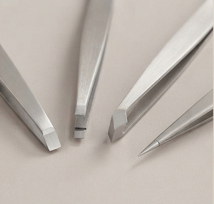 4 Piece Stainless Steel Eyebrow Tweezers Set Slanted Pointed Hair Remover Tweezers Stainless Steel Slanted Tip Eyebrow tweezers - Product Image 2