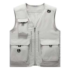 Gilets multi-poches pour hommes de haute qualité avec logo personnalisé, décontractés, pour la pêche, le bénévolat, la photographie, le travail en extérieur, uniformes tactiques - Product Image 4
