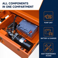 Plateforme élévatrice à ciseaux mini portable hydraulique de 3m, hauteur de plateforme 3.9m, 4.8m