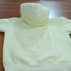 OEM 2026 Fashion & Street Wear 3D Embossed Custom Unisex Hoodies Cotton <b>Fleece</b> Heavy Weight Wholesale Embossed Hoodies For <b>Men</b> - Product Image 1