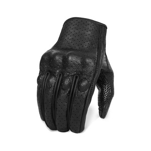 Gants de moto Samroz Sports en cuir véritable, respirants, écologiques, compatibles écran tactile, antidérapants, pour hommes, toutes saisons - Product Image 2