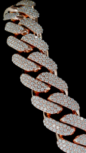 Collier personnalisé numéro 1 avec pendentif en moissanite et chaîne cubaine en argent sterling 925, bijou tendance - Product Image 3