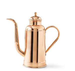 Tetera y cafetera metálica de diseño árabe moderno, estilo Dallah tradicional, para servir y decorar en el hogar. - Product Image 5