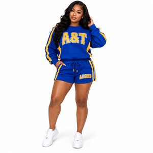 Conjunto de Sudadera y Pantalones Cortos Deportivos Personalizados, Ropa Deportiva de Dos Piezas, Marca Privada, Fabricante OEM al por Mayor - Product Image 3