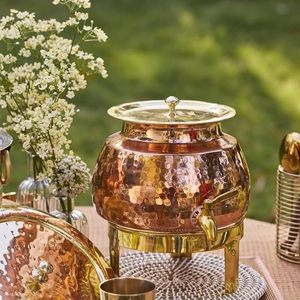 Support de distributeur d'eau en cuivre de luxe, artisanal, traditionnel, écologique, réutilisable, portable, pour la maison, la cuisine, le bureau, la salle à manger - Product Image 3
