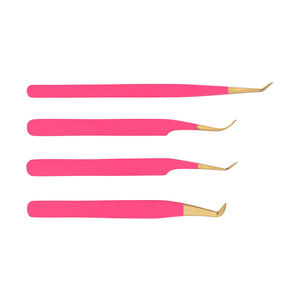 Pinzas para Cejas DANTRIC IMPLANTS DF-38 Profesionales con Punta Curva y Baño de Oro, Estilo Moderno - Product Image 2