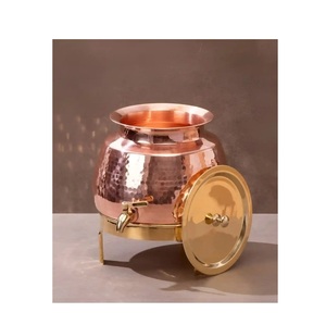 Dispensador de Agua de Cobre Hecho a Mano con Grifo de Latón y Tapa, Acabado Martillado Vintage para Uso Doméstico - Product Image 2