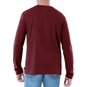 High Quality Men's <b>Long</b> <b>Sleeve</b> T-Shirt Polyester/Cotton Blend Knitted Fabric Slim Fit O-Neck Breathable Customized Logo Letter - Product Image 2