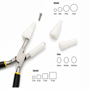 Pince à mâchoires en nylon pour bijoux, outil de façonnage multi-formes (rond, ovale, carré), outil de création avec mandrin - Product Image 4