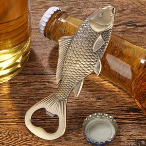 Ouvre-bouteille en bronze en forme de carpe, cadeau pour pêcheurs (hommes et femmes), cadeau de Noël avec sac cadeau - Product Image 3