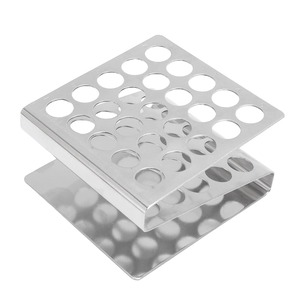Estante para Tubos de Ensayo de Acero Inoxidable de 25 Puestos en Forma de Z para Laboratorio - Product Image 2