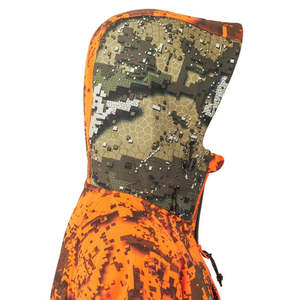 <b>Waterproof</b> Silent <b>Camo</b> Hunting <b>Jacket</b> Men's Blaze Orange Camouflage Hooded Pullover Outdoor Tactical Fishing Hiking Windbreaker - Product Image 3