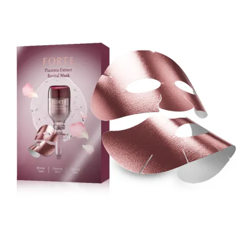 Plazenta Pferd Tier Neugeborenen Extrakt Aufhellende Feuchtigkeit spendende Gesichts-Anti-Aging-Anti-Falten-Blatt maske Roségold Rosa Essenz