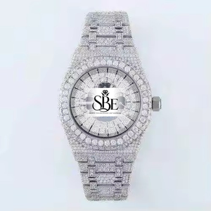 Reloj de Acero Inoxidable con Diamante Moissanite de Primera Calidad para Amantes del Estilo de Moda y de Oficina, en Venta - Product Image 1