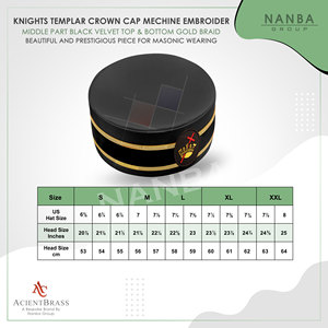 Casquette Couronne des Templiers – Noire avec Badge Brodé - Product Image 6