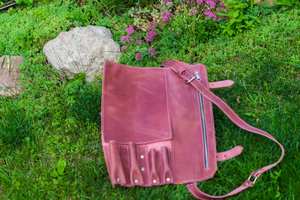 Leather Knife <b>Roll</b> Travel-Friendly Chef Knife Case Durable Excellent Folding Kitchen <b>Tool</b> Storage <b>Bag</b> LKR-0282 - Product Image 5