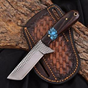 Cuchillo de Caza Nórdico Forjado a Mano de 7 Pulgadas con Madera de Wenge y Turquesa, Hoja Fija de Grado Industrial para Exteriores - Product Image 3