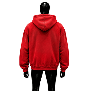 <b>Red</b> Angel Graphic <b>Hoodie</b> Vintage Oversized Streetwear Celestial Wings Washed Pullover Gothic Art Heavyweight Unisex Fashion Sale - Product Image 2