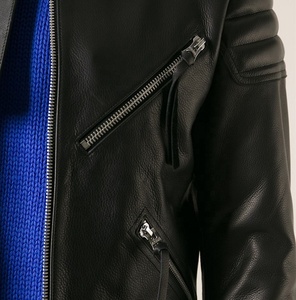 2024 Winter Fashion OEM Designs Coated <b>Genuine</b> <b>Leather</b> <b>Jacket</b> for Men Slim Fit Stand Collar Breathable Oversized Top Trending - Product Image 4