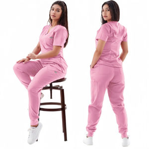 Conjunto de Uniforme Médico para Mujer, Multicolor, 100% Algodón, Estilo Jogger, para Enfermeras, Ropa Clínica, Uniformes de Doctora, Pantalones Cortos - Product Image 4
