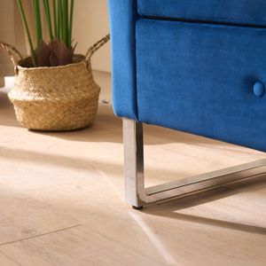 Panca Morbida in Velluto Blu Navy con Braccioli, Larga 172 cm, con Vano Contenitore per Soggiorno, Ingresso, Camera da Letto - Product Image 5