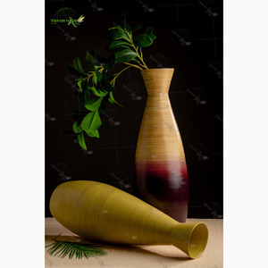 Vase en bambou fait main vietnamien - Design minimaliste moderne Décoration de maison écologique et cadeau attentionné en provenance du Vietnam - Product Image 6