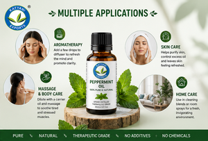 Peppermint <b>Essential</b> <b>Oil</b> 1 KG Steam Distilled Mentha Piperita <b>Oil</b> <b>for</b> Aromatherapy Blends & Industrial Grade from Madhya Pradesh - Product Image 4