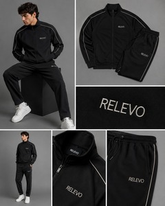 Nuevo Conjunto Casual de Invierno para Hombre de Dos Piezas con Media Cremallera, 100% Poliéster Transpirable con Patrón Geométrico, Alta Demanda - Product Image 2