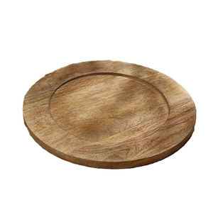 Assiette de Présentation en Bois Élégante, Assiette de Présentation Faite à la Main en Bois Naturel de Haute Qualité, Forme Arrondie - Product Image 4