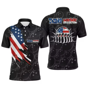 Chemises de golf personnalisées en coton 100% pour hommes, à manches courtes, imprimées par sublimation, uniformes professionnels, 180 grammes, anti-plis, avec poche - Product Image 4