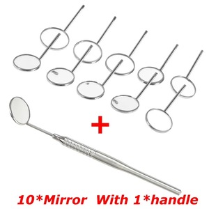 BAFA SURGICAL INSTRUMENTS Juego de 10 Espejos Dentales de Acero Inoxidable, Reflectores para Cuidado Bucal, Uso Odontológico, Autoclavables, Ergonómicos - Product Image 5