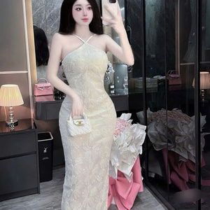 Robes plissées tendance en soie et coton pour femmes, taille naturelle, coupe ajustée, sans bretelles, en mousseline, décontractées, lavables, prix usine, personnalisables - Product Image 6